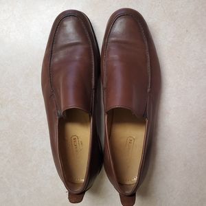 Coach Mens Brown Leather Loafers, Size 10